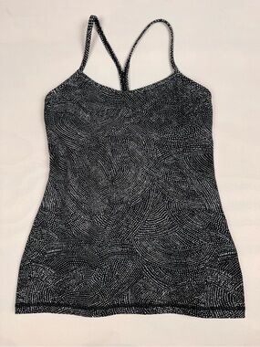 Lululemon Power Y Tank Free Spirit Black White Women’s 8